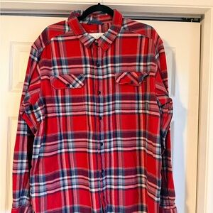 Columbia Red and Blue Plaid Men's Shirt